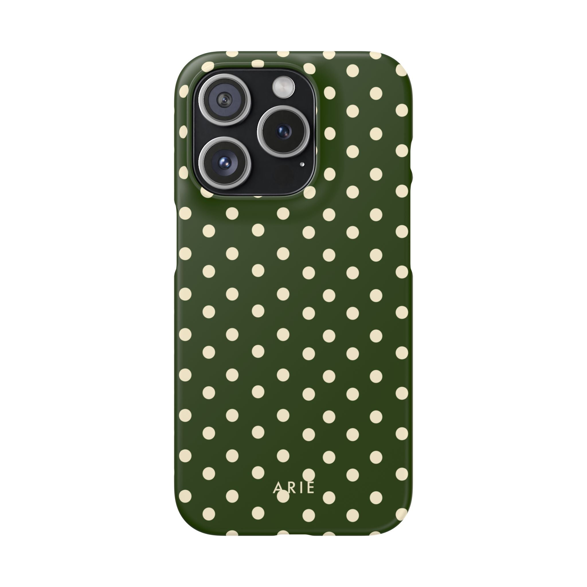 Dark Olive Polka Dots