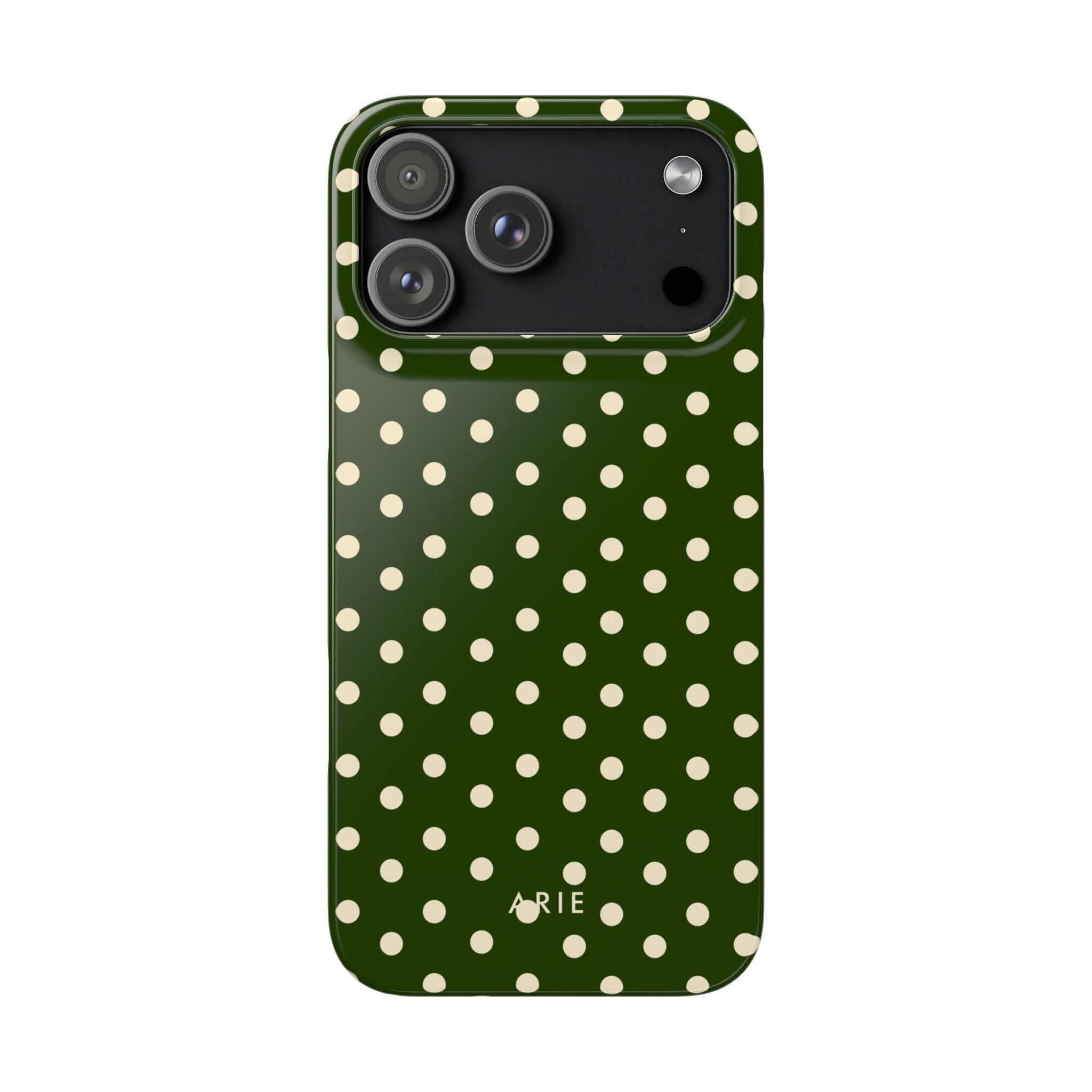 Dark Olive Polka Dots