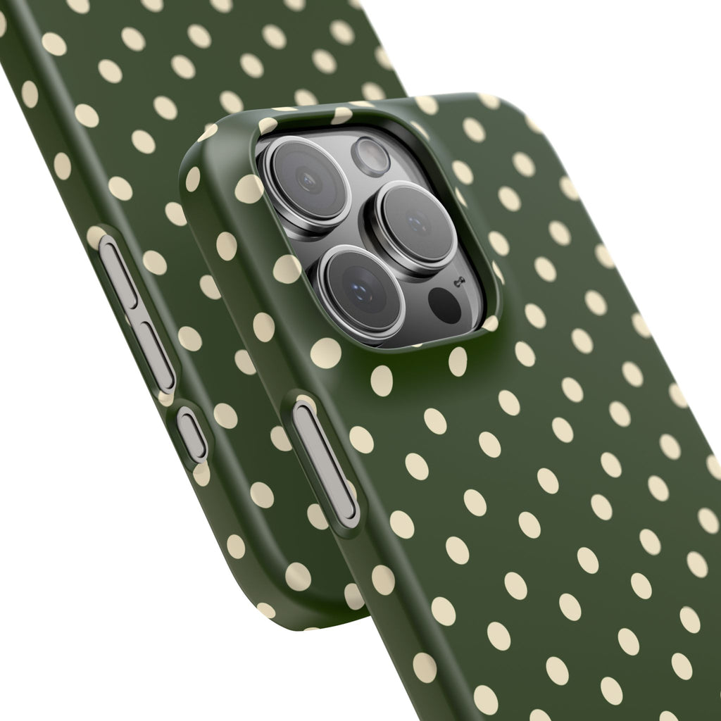 Dark Olive Polka Dots