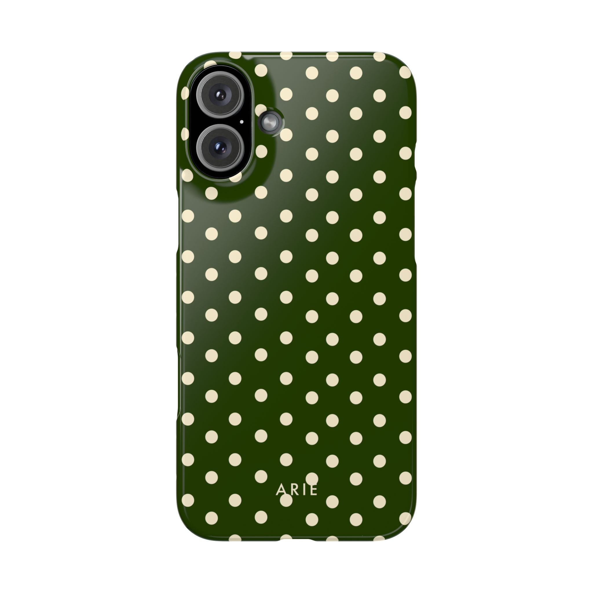 Dark Olive Polka Dots