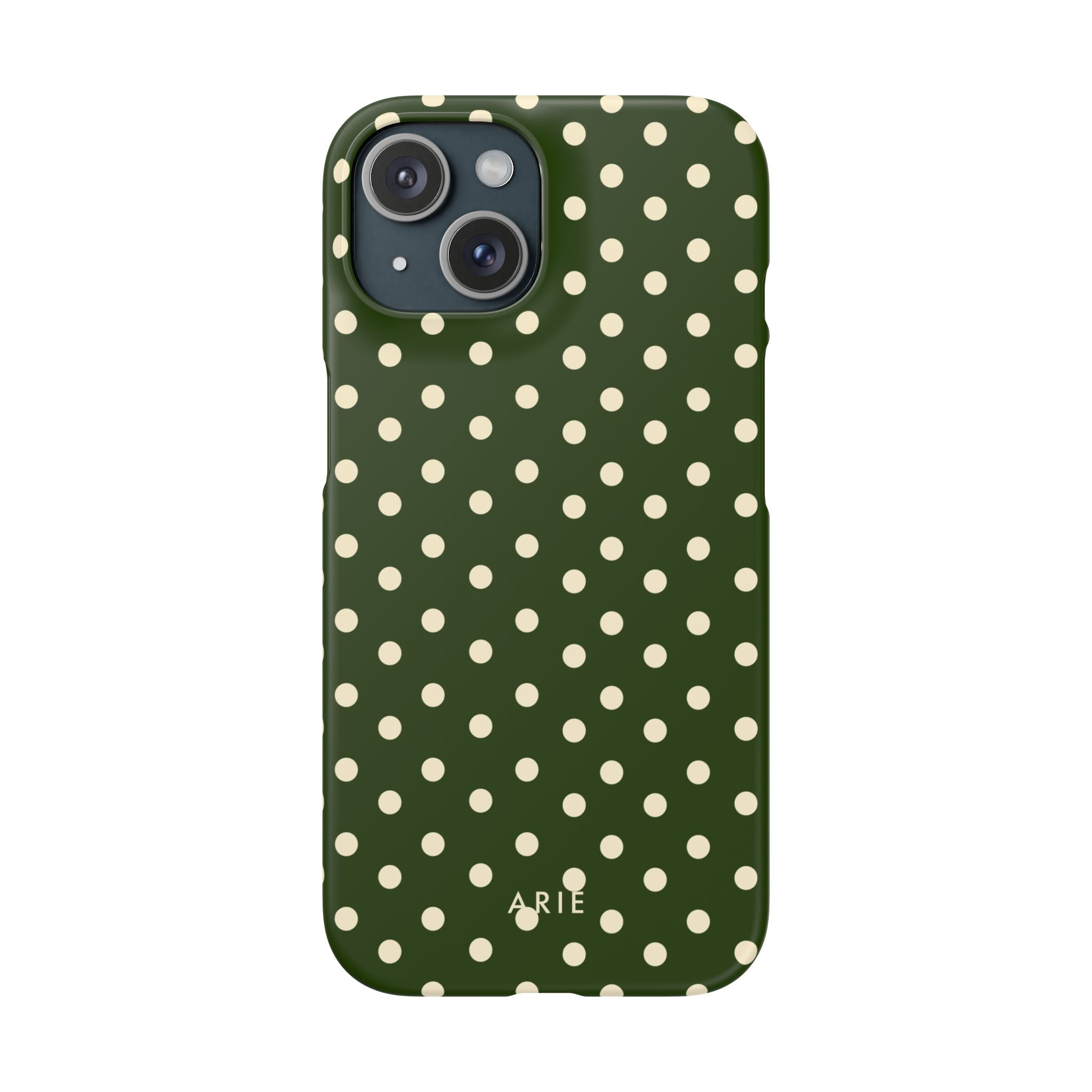 Dark Olive Polka Dots