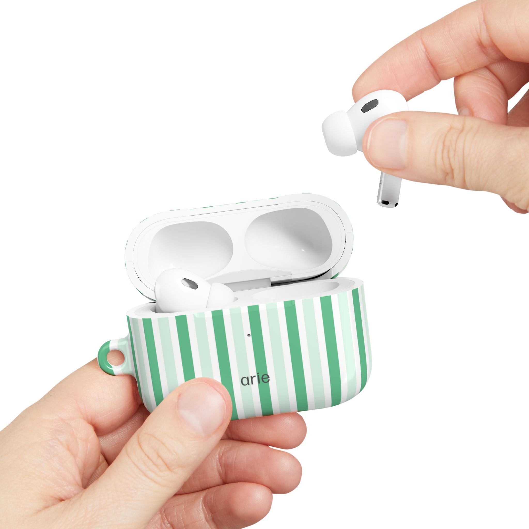 Mint Stripes AirPods Pro Gen 2 Case