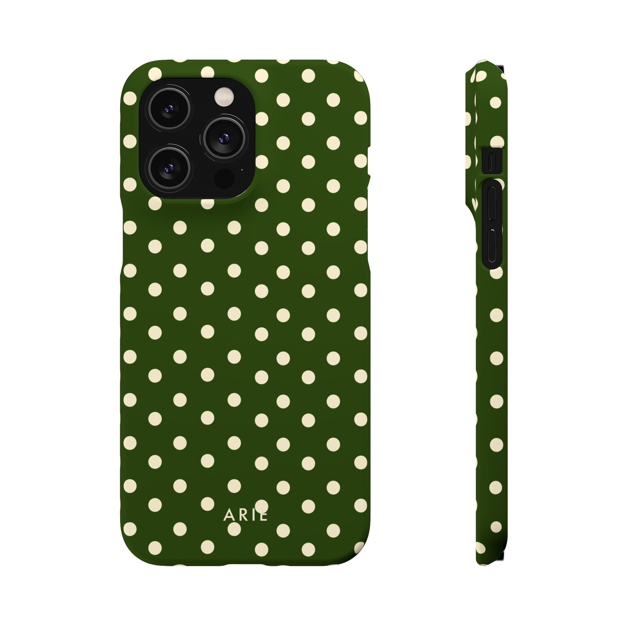 Dark Olive Polka Dots