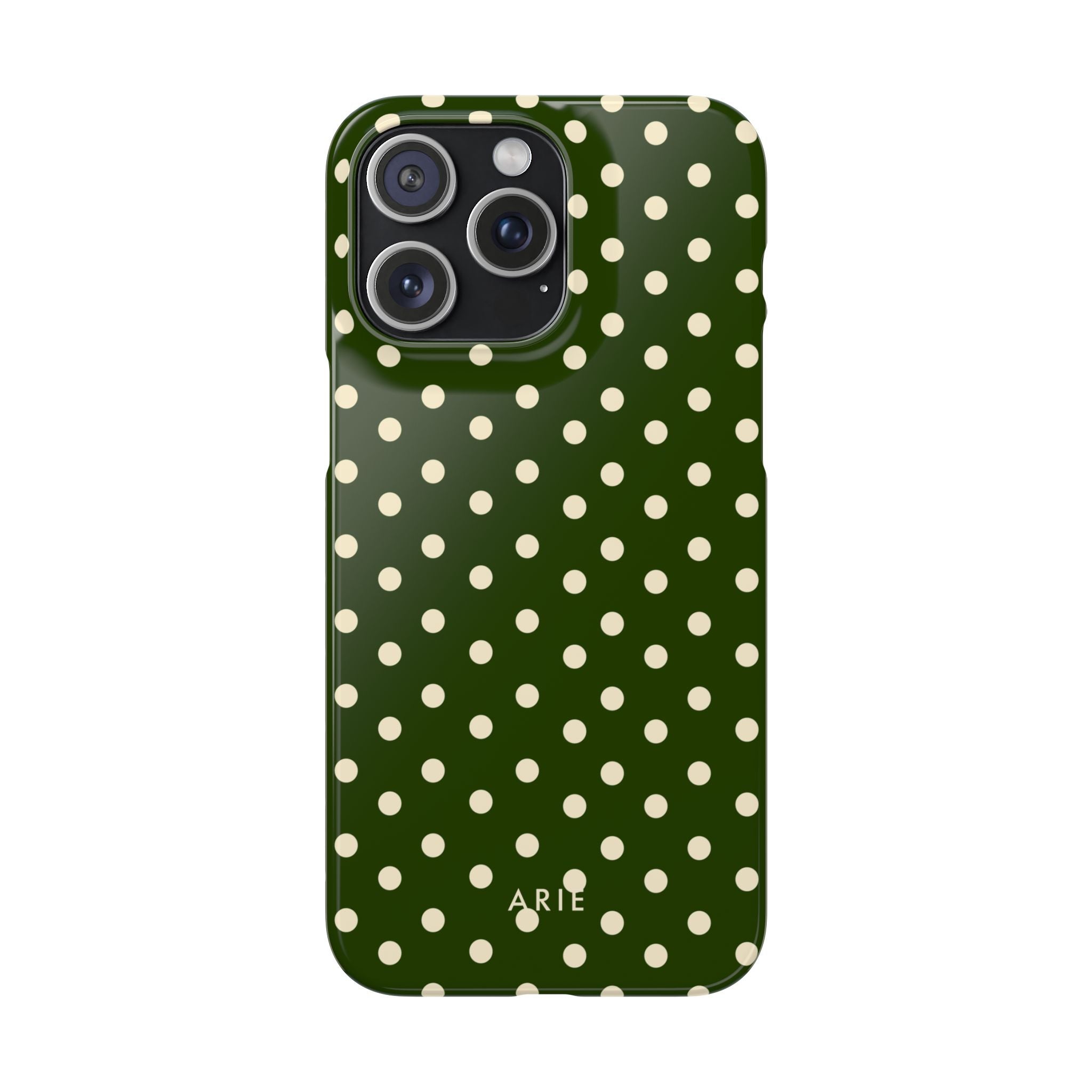 Dark Olive Polka Dots