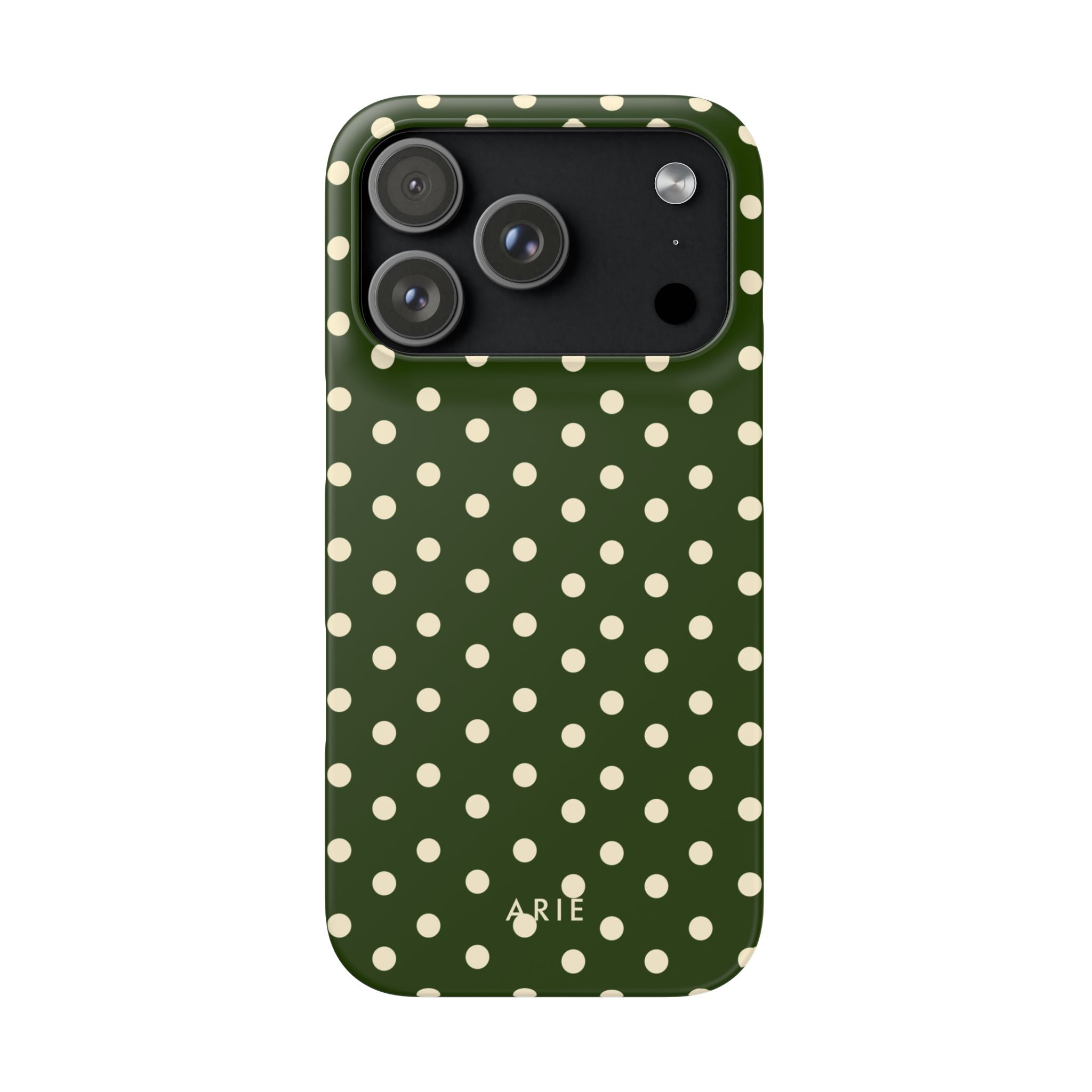 Dark Olive Polka Dots