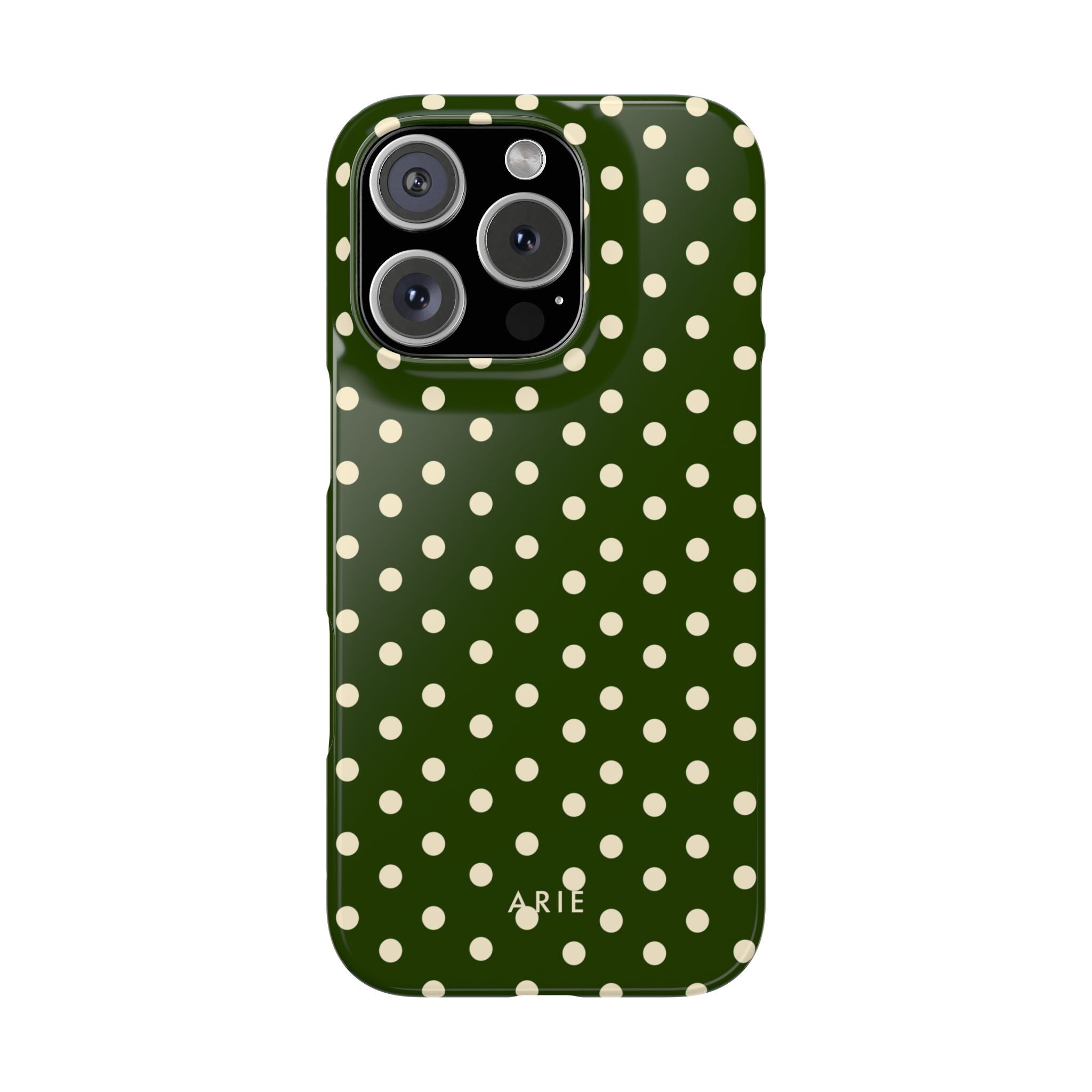 Dark Olive Polka Dots