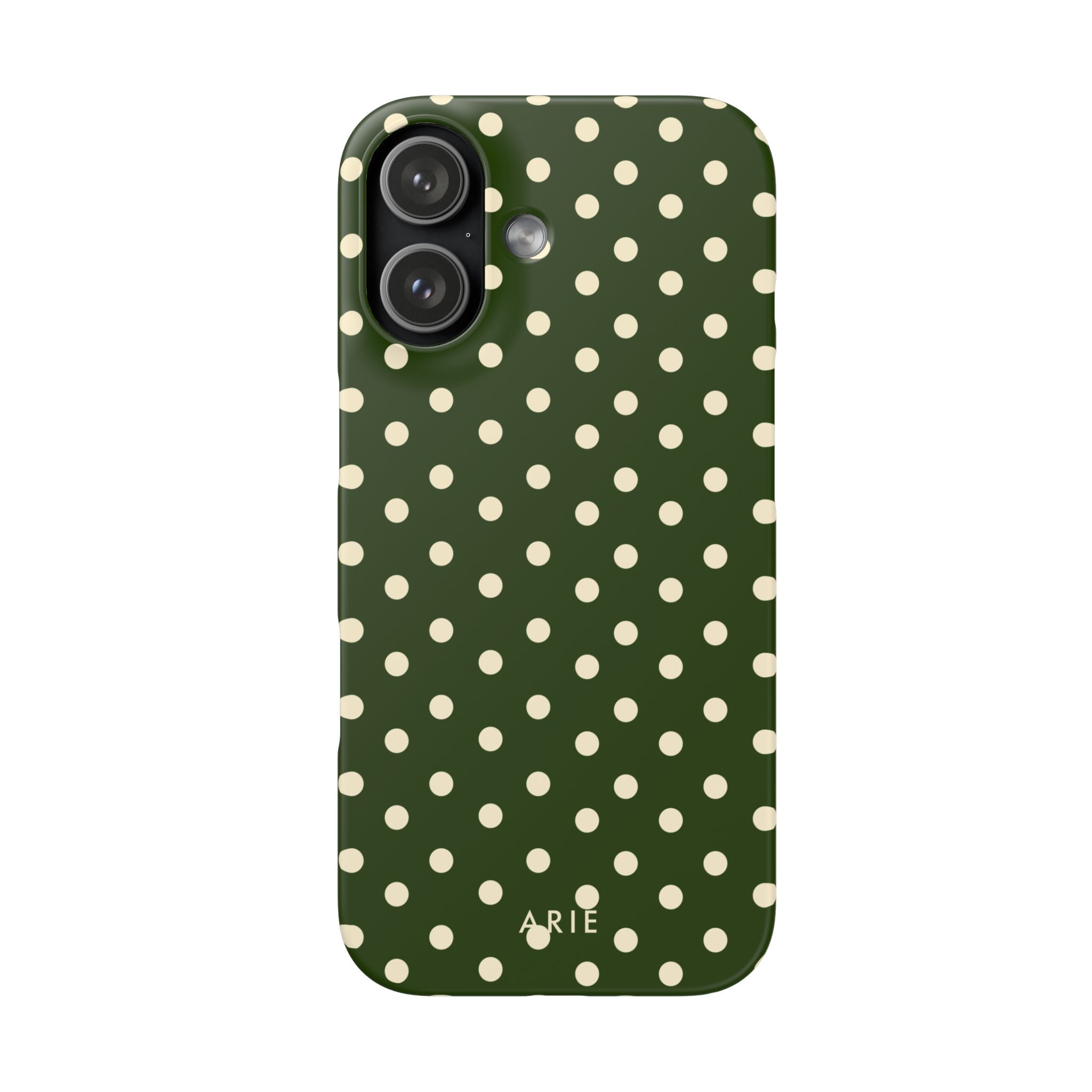 Dark Olive Polka Dots