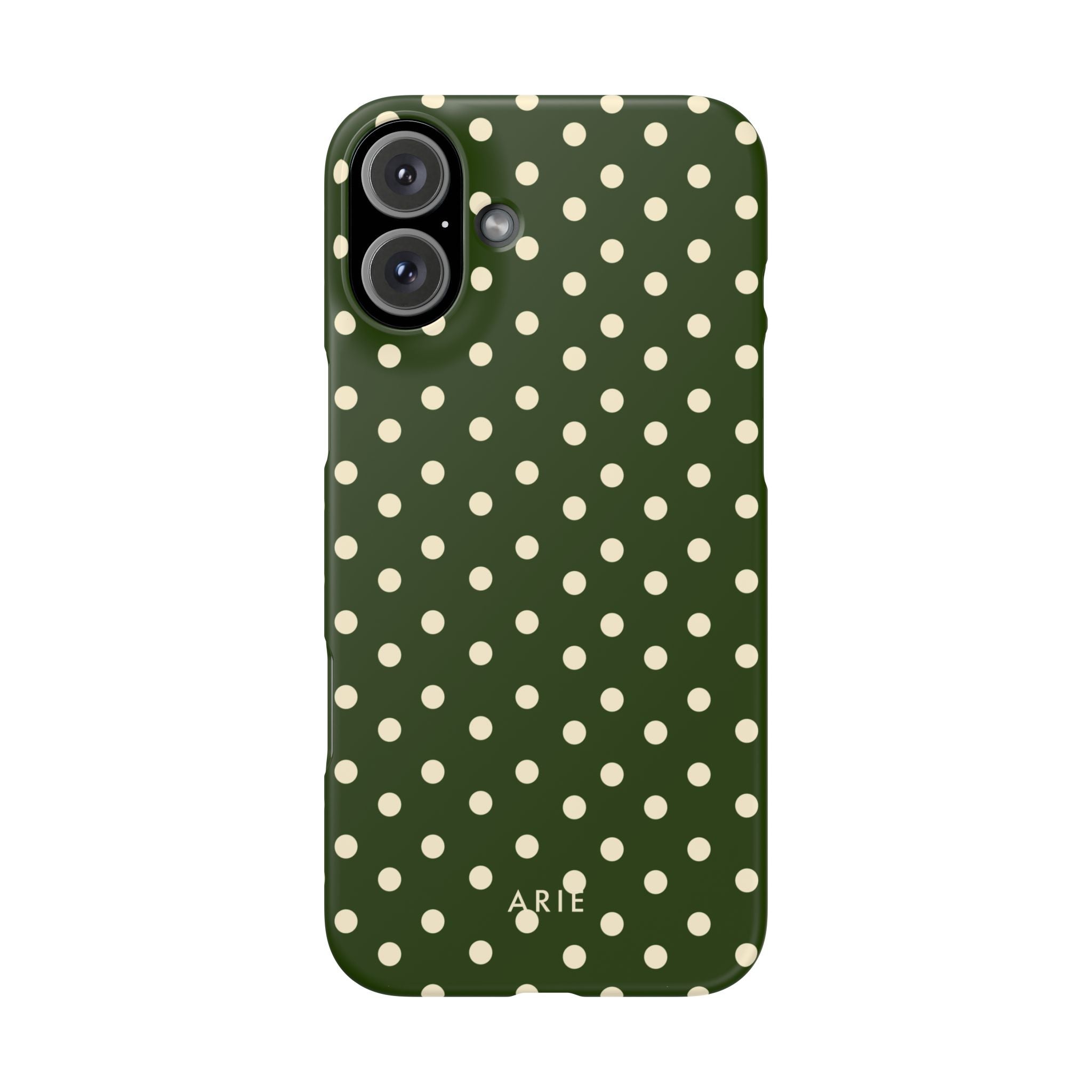 Dark Olive Polka Dots