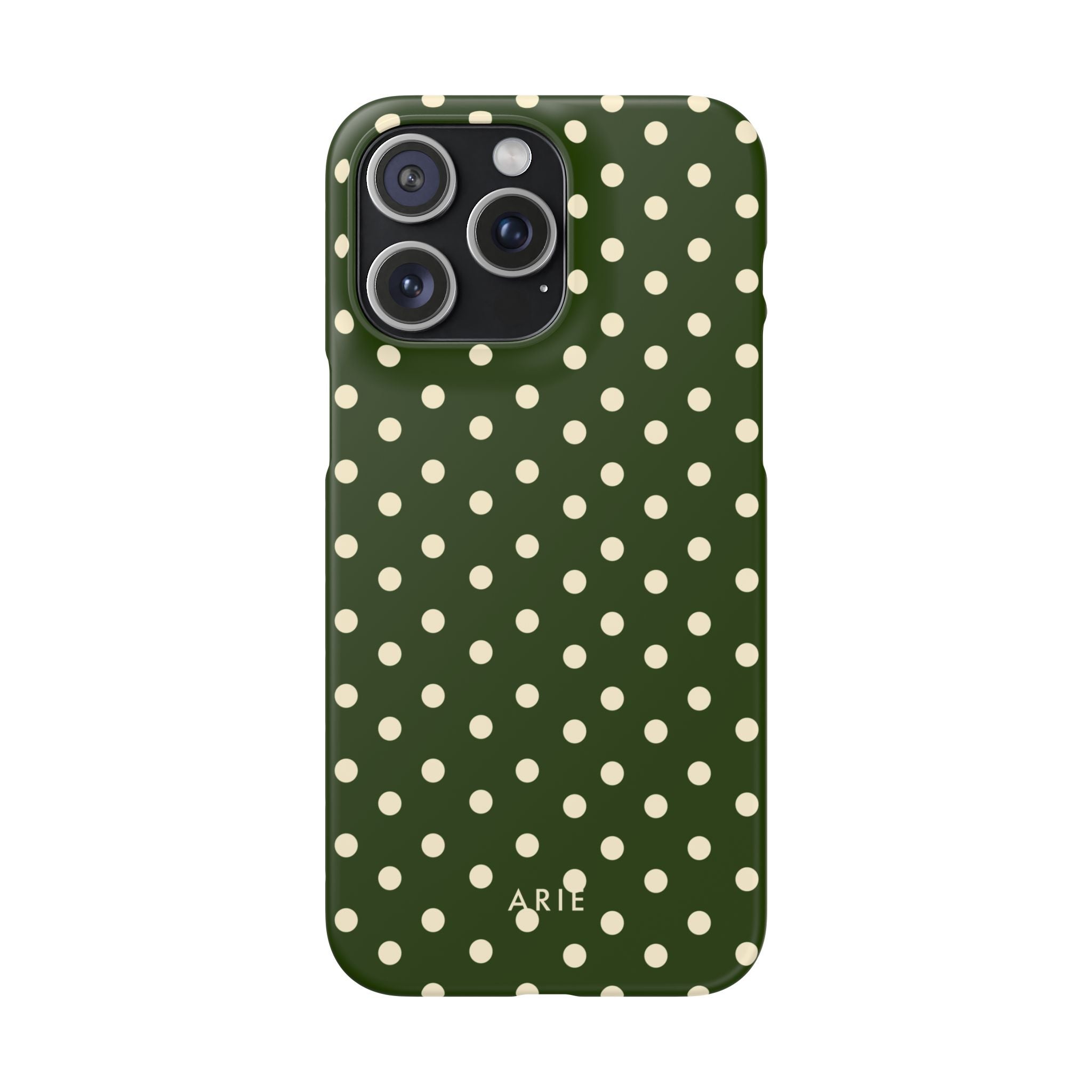Dark Olive Polka Dots