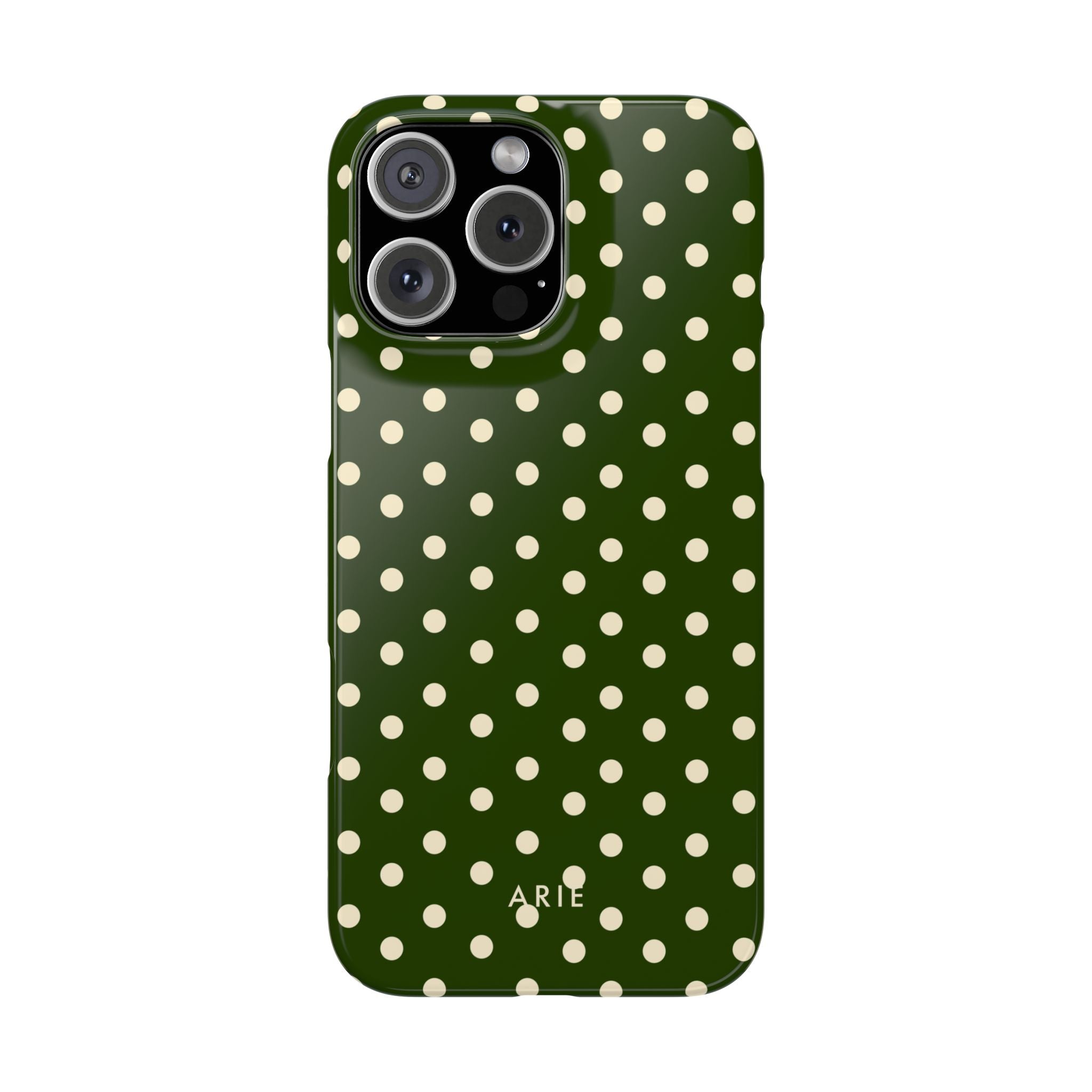 Dark Olive Polka Dots