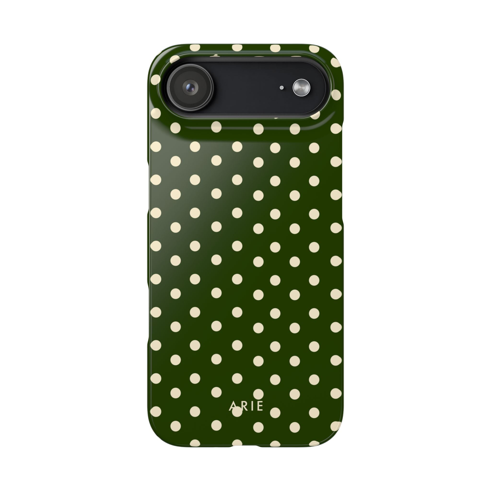 Dark Olive Polka Dots