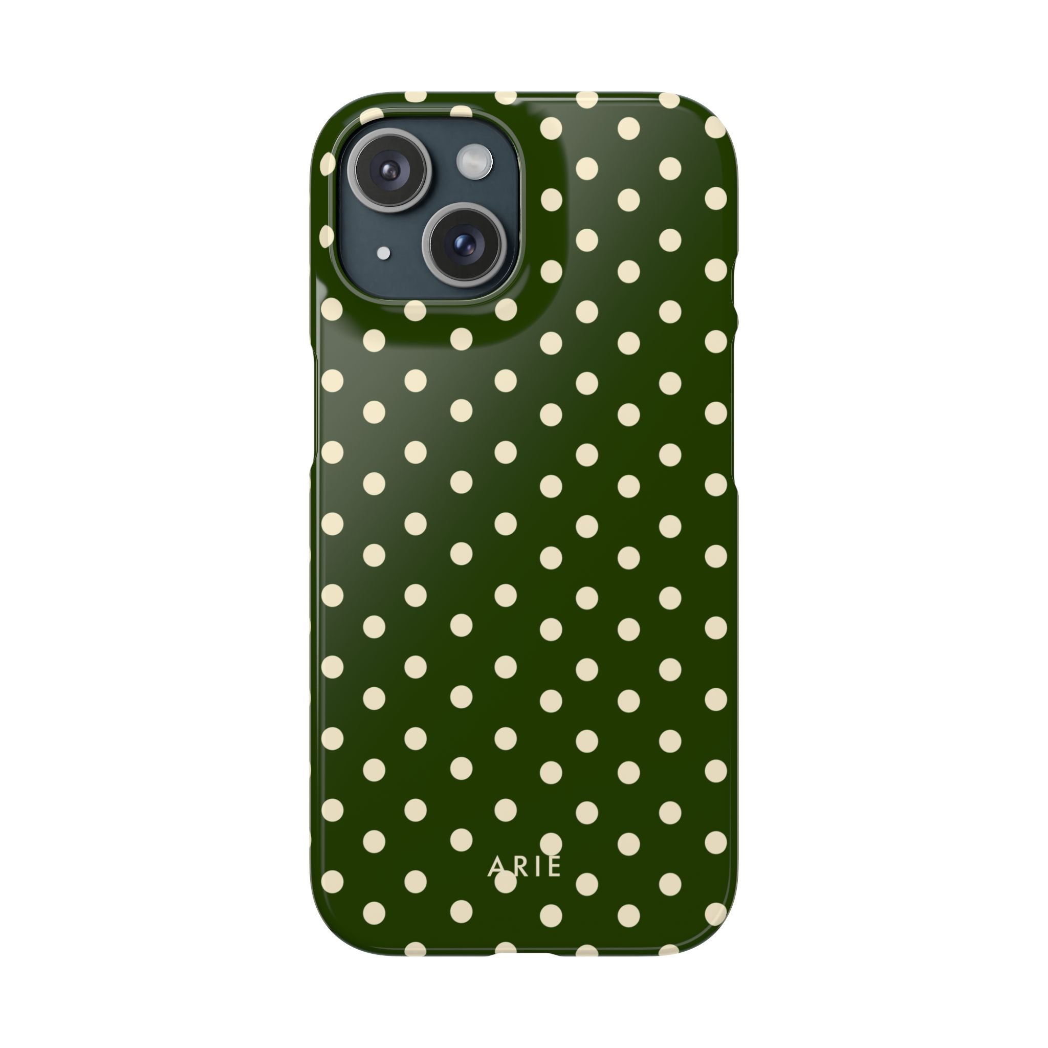 Dark Olive Polka Dots