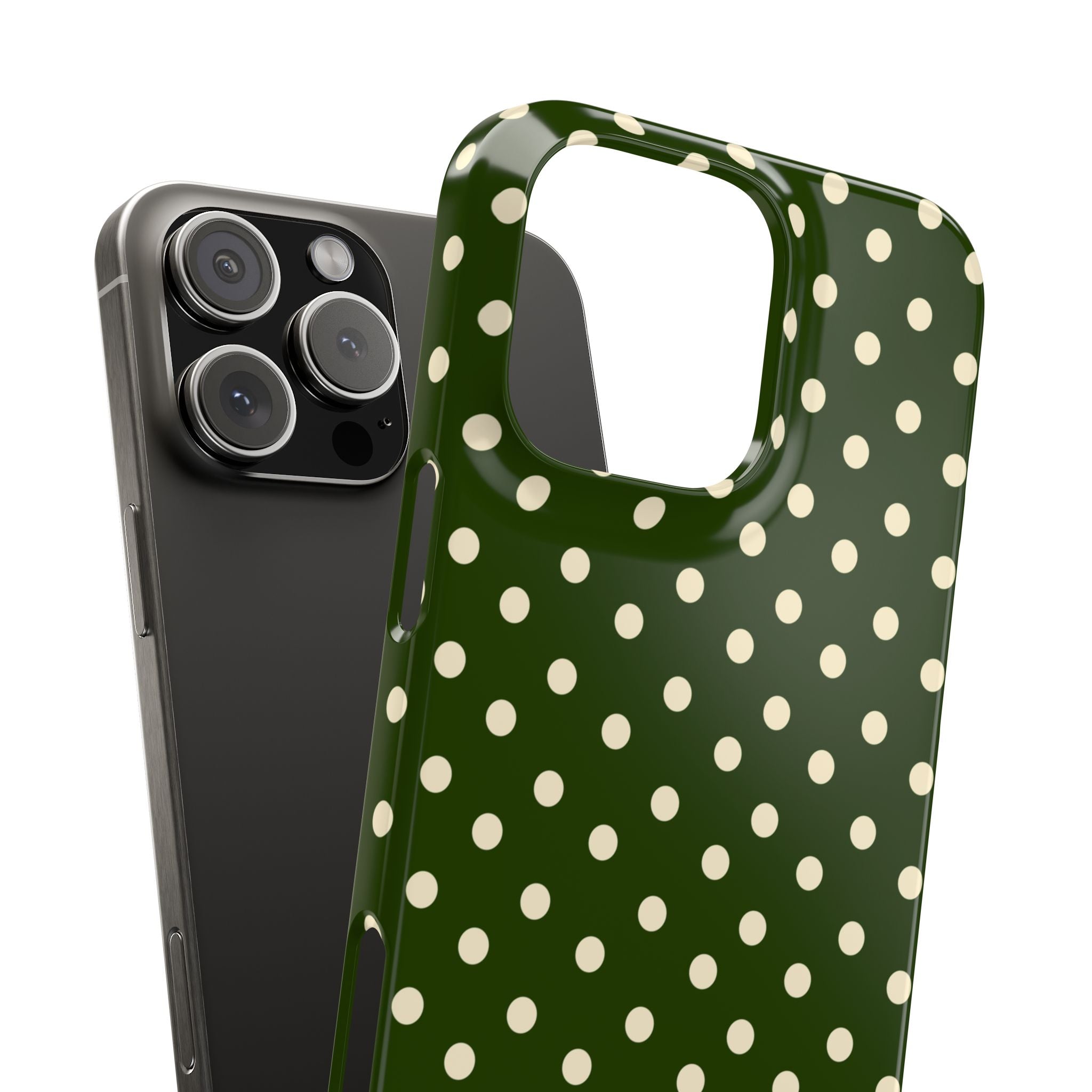 Dark Olive Polka Dots