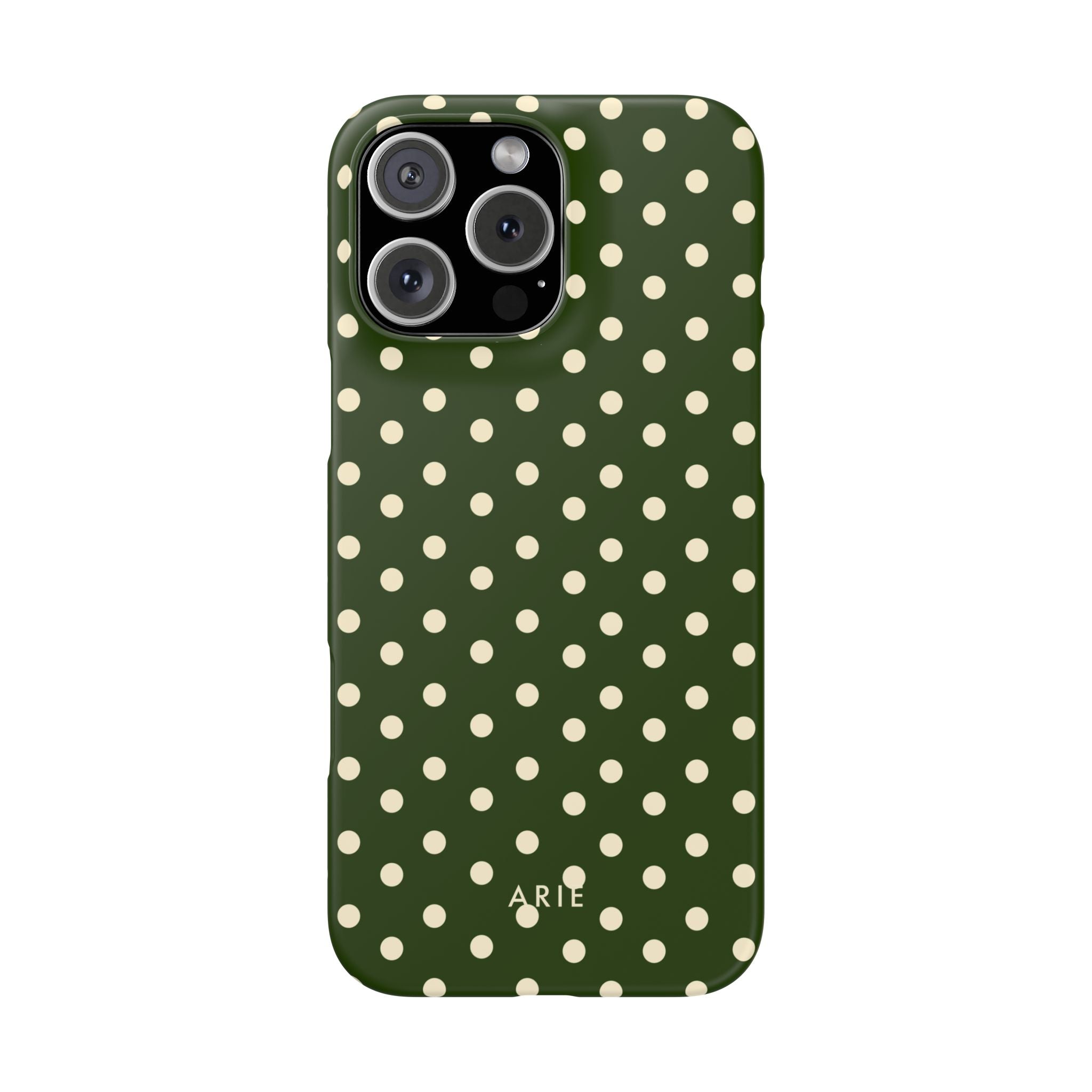 Dark Olive Polka Dots