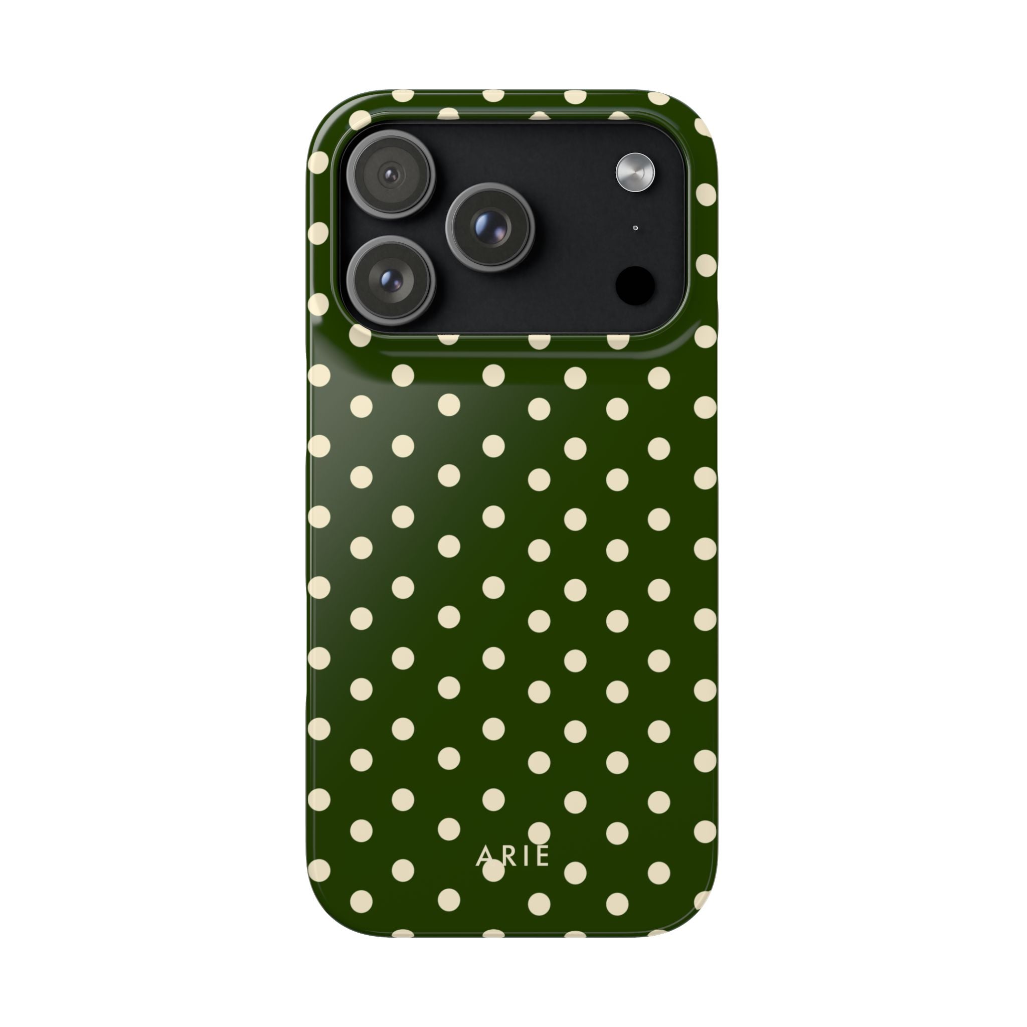 Dark Olive Polka Dots