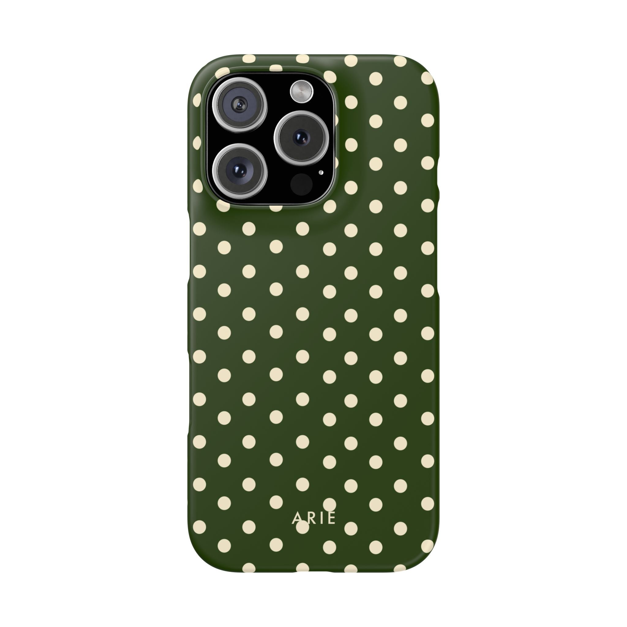 Dark Olive Polka Dots