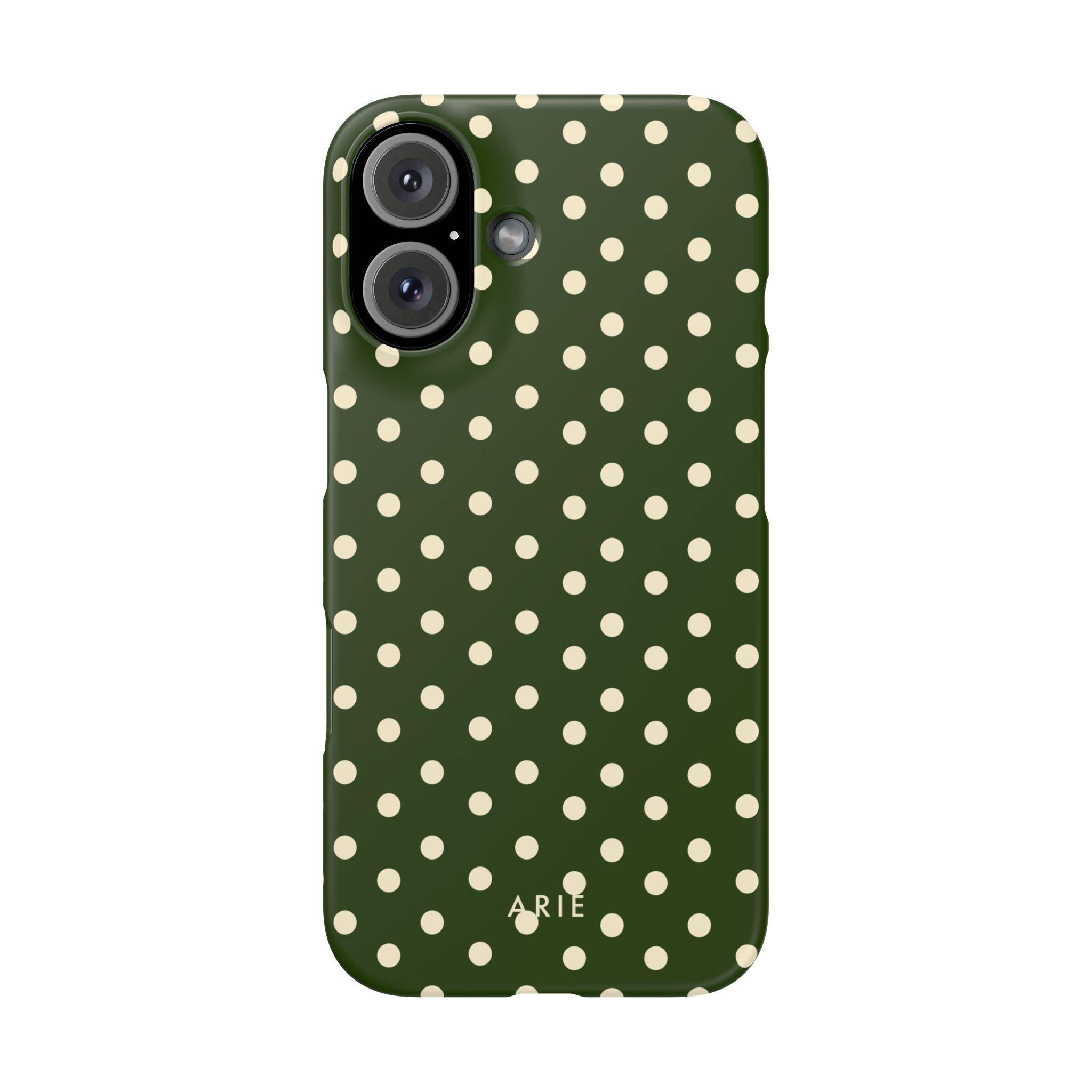 Dark Olive Polka Dots