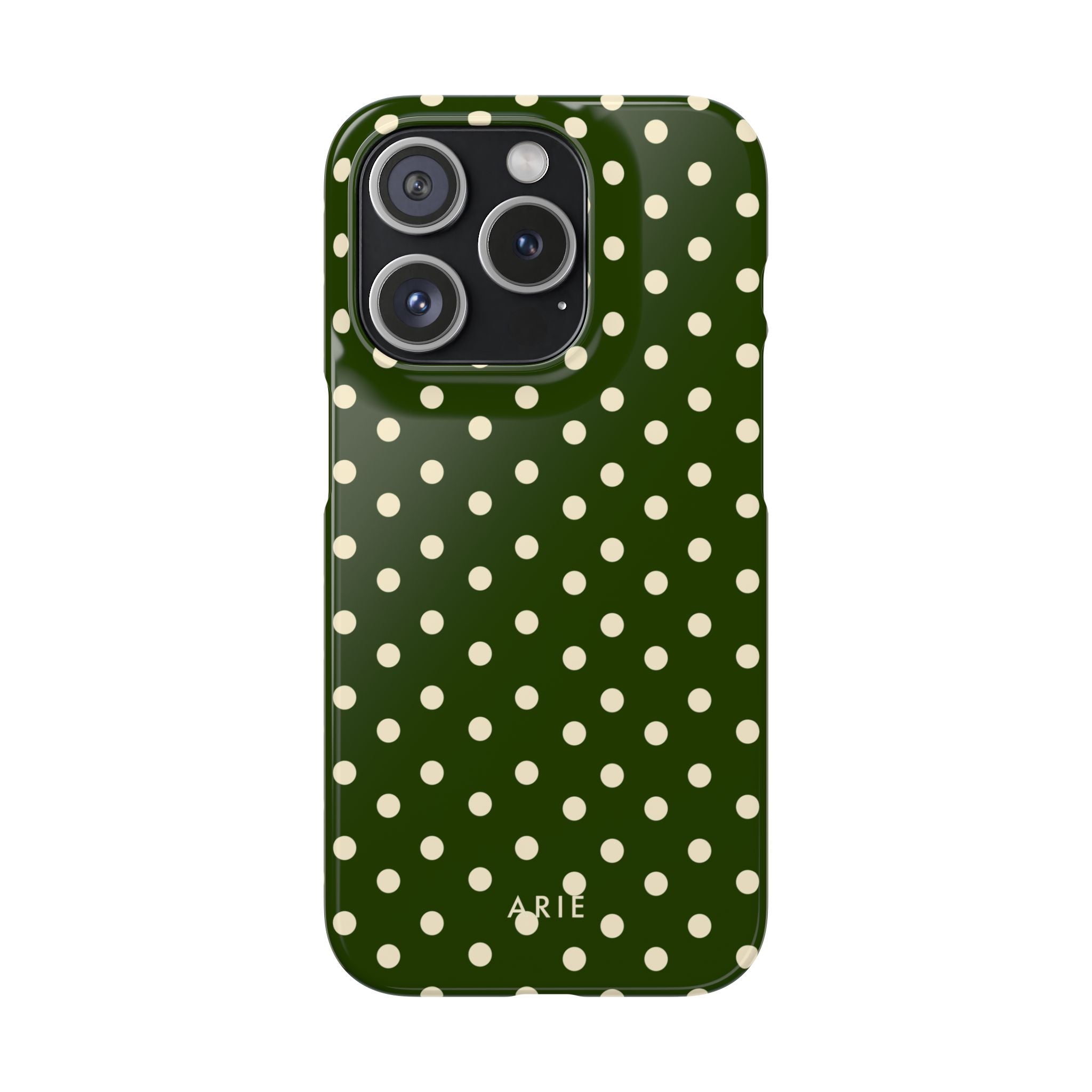 Dark Olive Polka Dots