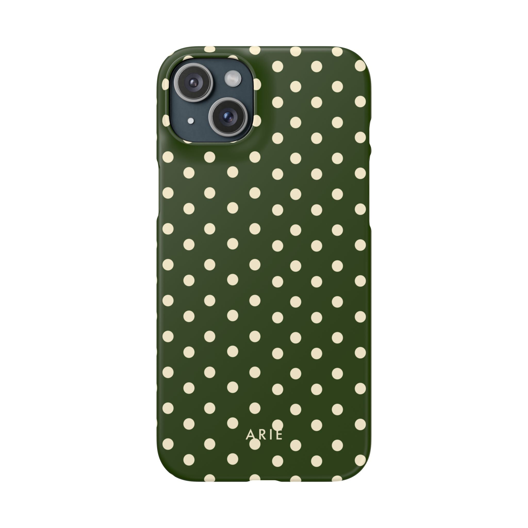 Dark Olive Polka Dots