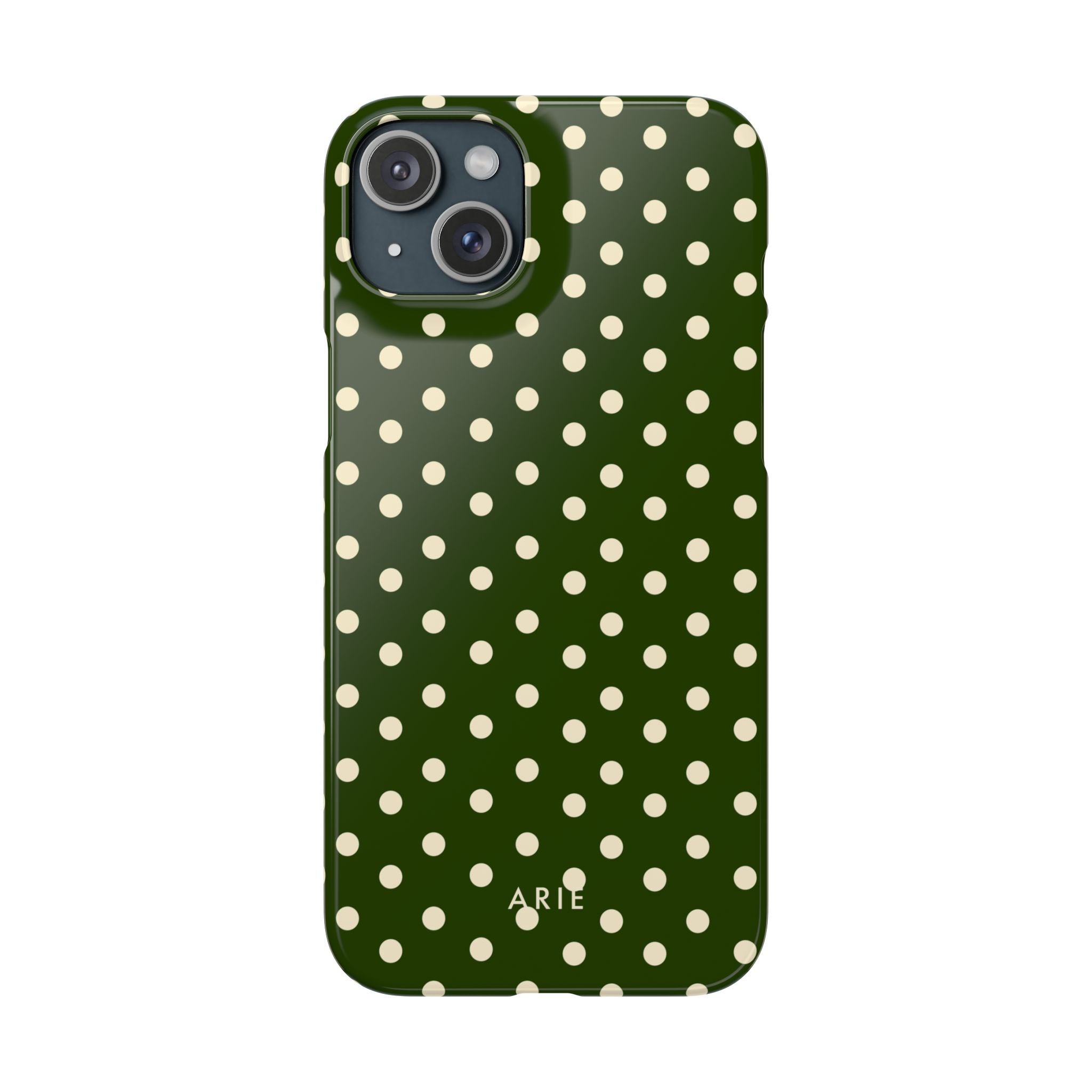 Dark Olive Polka Dots