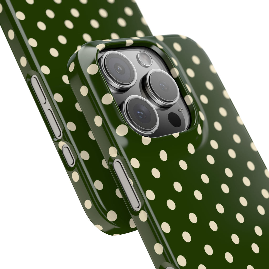 Dark Olive Polka Dots