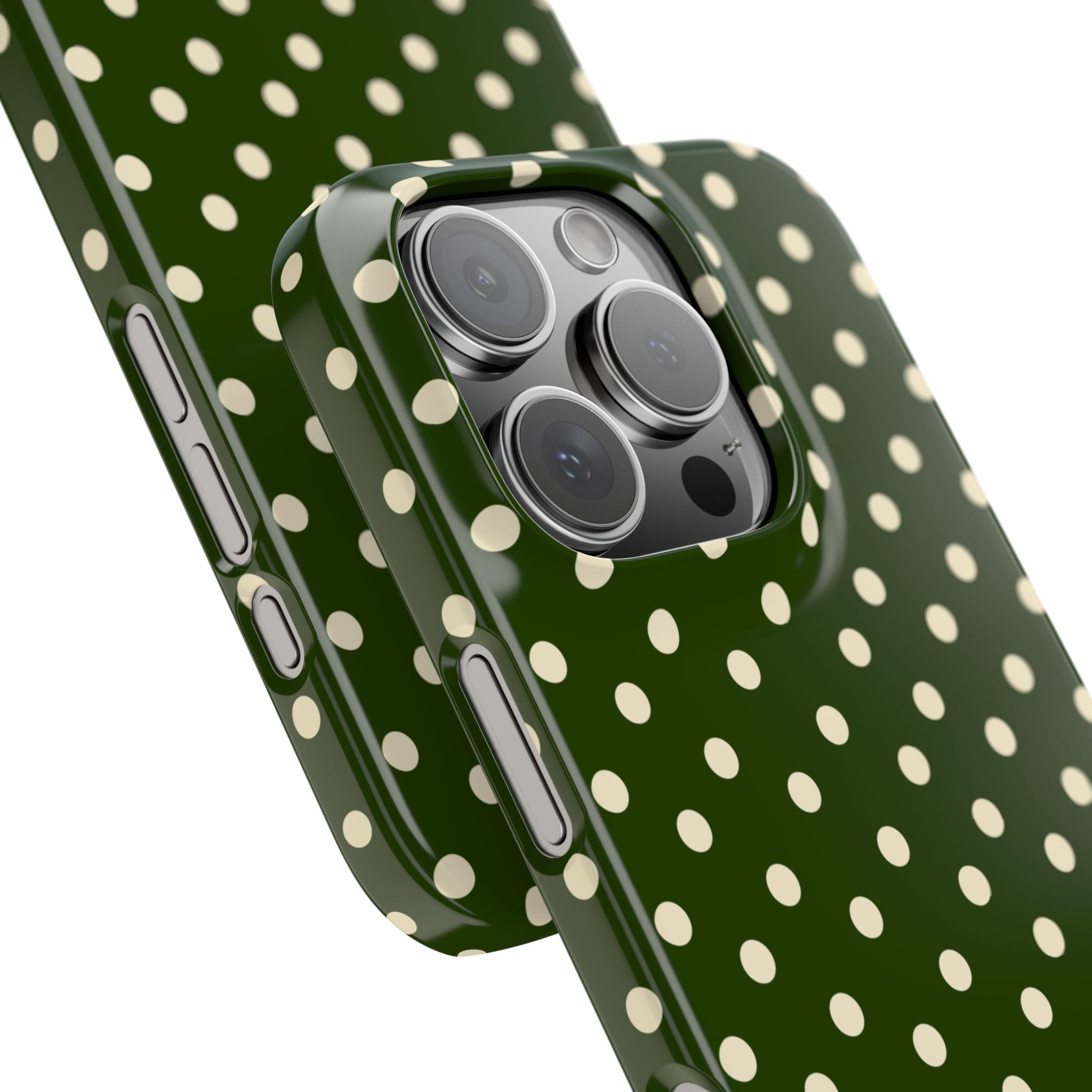 Dark Olive Polka Dots