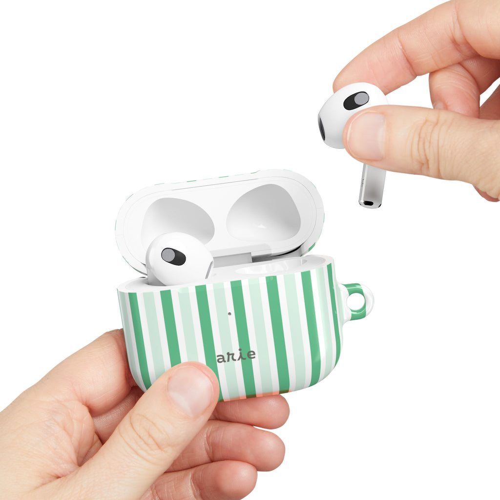 Mint Stripes AirPods Gen 3 Case