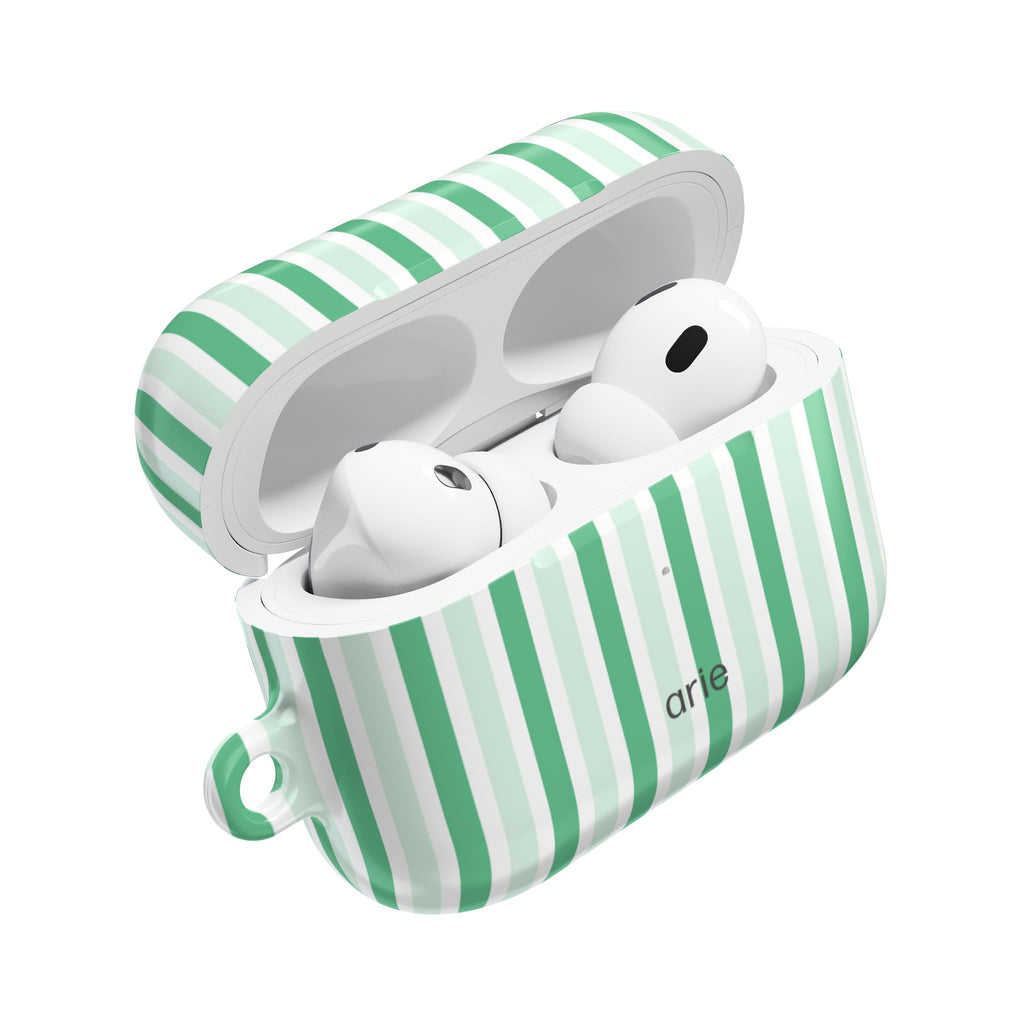 Mint Stripes AirPods Pro Gen 2 Case