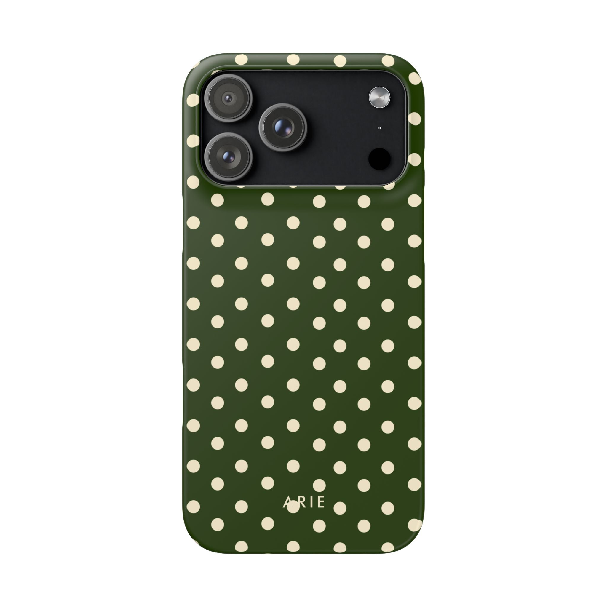 Dark Olive Polka Dots